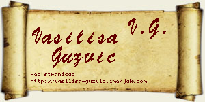 Vasilisa Gužvić vizit kartica